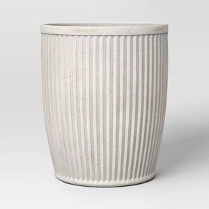 18" Weathered Ribbed Composite In/Outdoor Planter Pot - Threshold Studio McGee